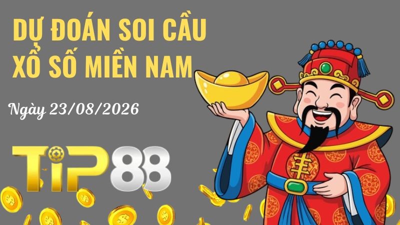 TIP88 Dự Đoán Soi Cầu Xổ Số Miền Nam Ngày 23/08/2026 - Tìm Số Lô Đẹp, Cơ Hội Trúng Cao